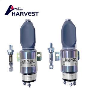 디젤 엔진 1751 정지 솔레노이드 밸브 전자 Flameout 연료 차단 스위치 발전기 액세서리 부품 DC12V 24V