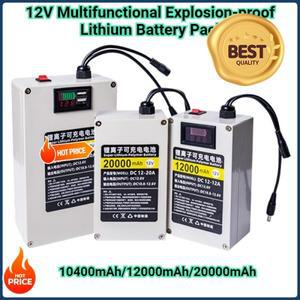 100% 호환 쉘스위치가있는 12V 대용량 폴리머 충전식 배터리 팩 5v Usb 디지털 모니터링 LED 라이트 박스