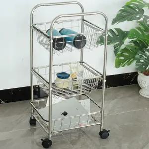 이동식 선반 바구니형 트롤리 스텐 욕실 주방