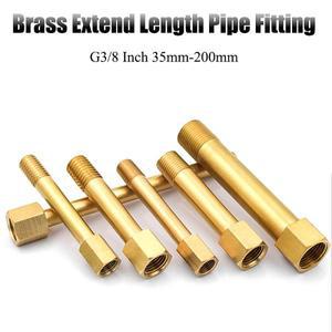 황동 파이프 피팅 연장 길이 암 x 수 커넥터, 구리 스트레이트 BSP 커플링 조인트 어댑터, 워터 가든, 3/8
