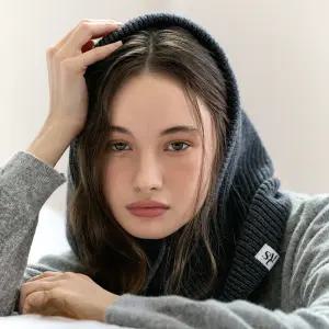 블프 세인트새틴 아르 캐시미어 니트 바라클라바