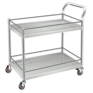 2단 스텐 트롤리 다용도 주방카트 서빙카 미용 웨건