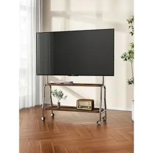 레트로 우드 이동식 스틸 디자인 티비거치대 스테인레스