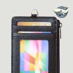 소가죽 여성 카드지갑 목걸이형 명함 동전 수납