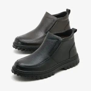 [파파브로] 남성 겨울 사이드지퍼 방한 털안감 가죽 워커 WW-SE-3099