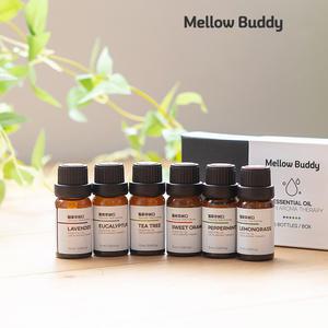 멜로우버디 천연 아로마오일 라벤더 티트리 페퍼민트 에센셜오일 6종세트