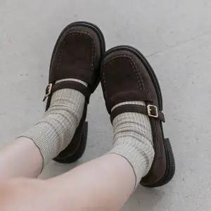 [분홍코끼리] (더블몰드창) 쏘큐트 메리제인 통굽로퍼(4.5cm)