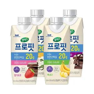 [셀렉스]헬스뉴트리션 프로핏 드링크 완전단백질 4종 모카초콜릿/밀크바닐라/바나나/딸기초코 250ml 18입