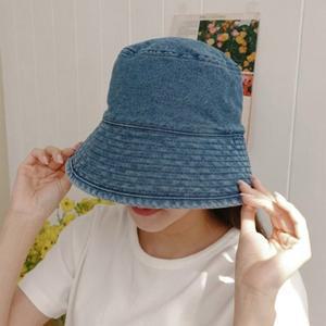 [기타]빅사이즈 스티치 데님 버킷모자 남녀공용