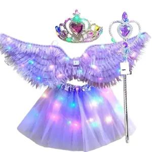 여아 천사날개 세트 어린이 크마스 파티 의상 연극 소품 천사날개옷