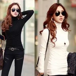 터틀넥 목폴라 기모 데일리 티셔츠