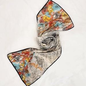 [애슬릿] 여성 직사각 컬러 플라워 스카프