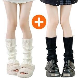 1+1 데일리 니트 골지 레그워머 주름 종아리커버 다리 발토시 니삭스