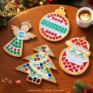 냄비받침 만들기 DIY 타일 티코스터 컵받침 크리스마스