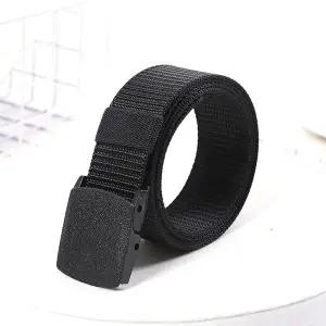 남성 띠 버클 벨트 블랙 반바지 패브릭 허리