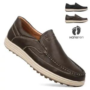 행텐 남성 인조가죽 슬립온 로퍼 단화 컴포트화 편한 쿠션 경량 캐주얼 신발 데일리 출퇴근용 남자 슈즈