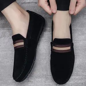 남성 5컬러 배색 로퍼 스웨이드 드라이빙슈즈 슬립온