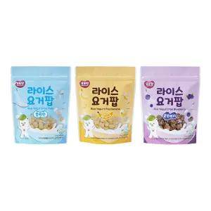 또또맘 라이스요거팝 스낵 6봉세트(플레인2 + 블루베리2 + 바나나2)