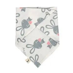 [골드스마일]국내제작 이중거즈 그레이래빗 턱받이 스카프빕 순면