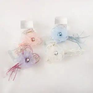 [콩심팥심]시후주얼리 파스텔 꽃나비 크리스탈 집게핀 HA877Tp