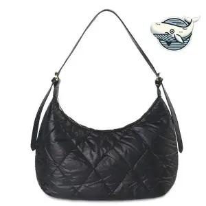 [콩심팥심]블랙 패딩 볼륨 크로스백 여성 데일리 숄더백 바디백 20대가방