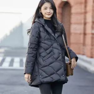 오리털 100% 롱패딩덕다운 여성경량패딩 가을 겨울 여성 패딩 점퍼 숏패딩 코트
