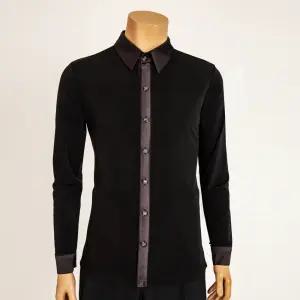 댄스인서울 S12 남자 스포츠댄스복 셔츠 공단 실크 배색 6색