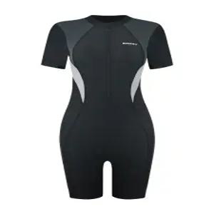 여자 실내 수영복 아쿠아로빅 반팔 전신 5부 빅사이즈