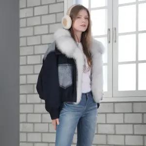 02화이트폭스카라데님주머니포인트다운자켓