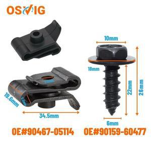 1세트 10개 OE # 90159-60477 90467-05114 Toyota Lexus 용 커버 선실 라이너 나사 범퍼 볼트 아래 펜더