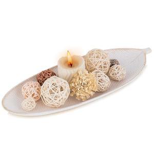 하노베 잎 나무 장식 트레이: 크리스털 캔들을 위한 모양 열쇠 트레이 접시 그릇