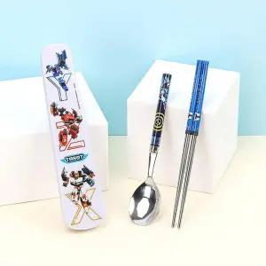 [골드스마일]또봇 슬림 스텐수저 케이스세트