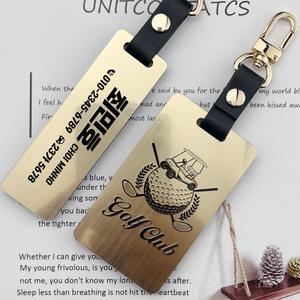 주문제작 골프 네임택 이름표 이니셜 캐리어 여행가방 보스턴백 파우치 굿즈제작 메탈아크릴 일반형(대형) 골드