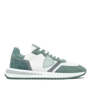 화이트 그린 레이스업 스니커즈 TYLU W059