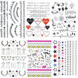 패션 타투 스티커 헤나 타투스티커 문신 영문 레터링