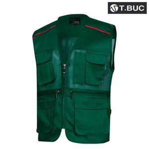 M- 봄 여름 TC-V 망사 조끼 MK-186 그린 남자 남성 작업용 낚시 등산 유니폼 등판망사