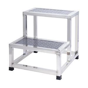 국내배송 2단 스테인레스 이동식계단 미끄럼방지 안전 작업 발판 사다리 발판