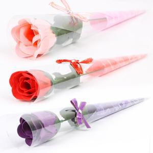 장미꽃비누 한송이 3colors 졸업식 입학식 생일 이벤트 리본 장미 꽃비누