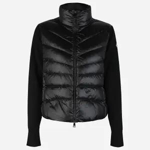 5F 9B00024 M1131 999 트리콧 여성 패딩 믹스 자켓 블랙