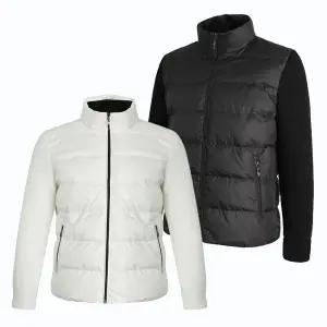 SNP 골프 남성 덕다운 니트 믹스 패딩자켓