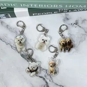 [하프클럽/]말티즈 아크릴 인식표 가방 굿즈 반려동물 꾸미