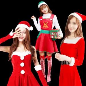 산타복 코스튬 산타걸 여자 크리스마스 코스프레 의상 이벤트룩 여성 복장 산타 옷