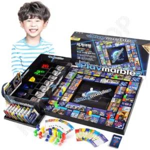 PLAYMARBLE 커플 유아 성인 브루마블 보드게임 게임 클래식 세계여행