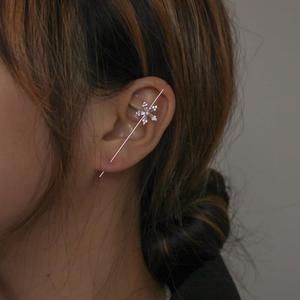 런타두 파티 큐빅 꽃 여성 이어링 드레스업 후크