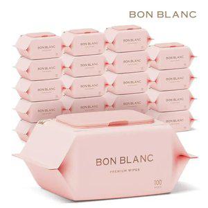 [25년 2월 제조] 본블랑 아기 물티슈 100매 캡 20팩