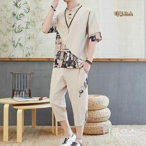 남자 개량 한복 여름 생활 계량 빅사이즈 퓨전 티류으스