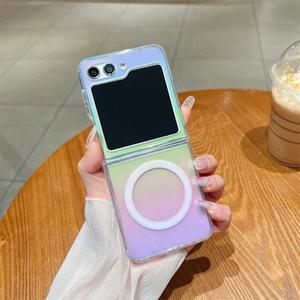 최신 귀여운 갤럭시 Z플립 케이스 투명 오로라 맥세이프 / 핸드폰케이스 지플립6 5 4