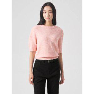 [에잇세컨즈] 헤어리 반소매 라운드넥 풀오버 - 라이트 핑크 (324X51LYFY)