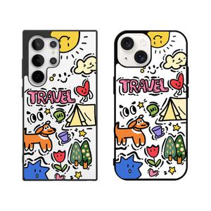 최신 귀여운 갤럭시 아이폰 케이스 범퍼 여행 테마 TPU / 핸드폰케이스 S25 S24 S23 S