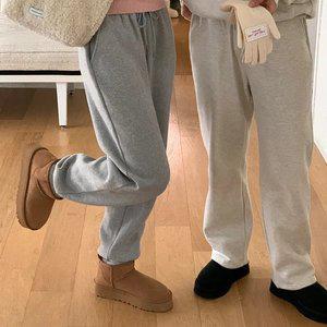 (2가지핏/기획특가/도톰양기모) 러버 양기모 조거 일자 팬츠 ps4360